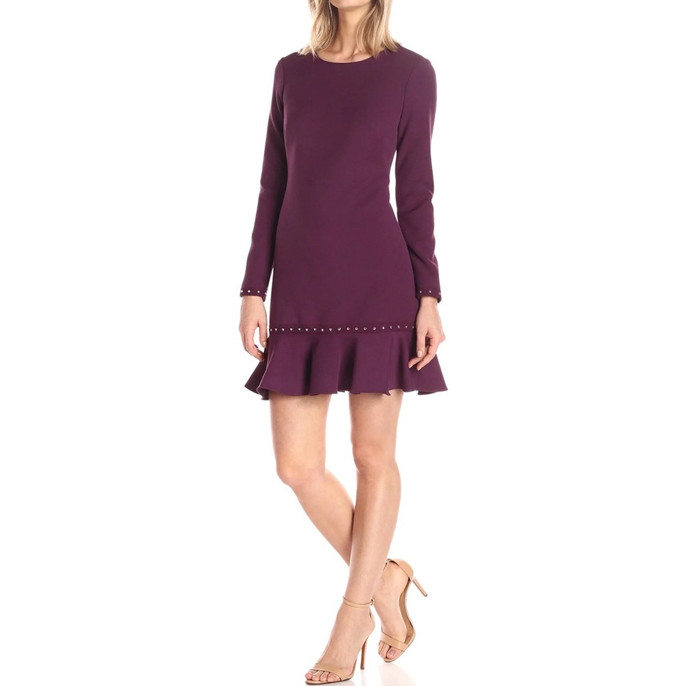 🤩 HOST PICK 🤩 Shoshanna Melina Mini Dress Aubergine Women's Size 4 MSRP …